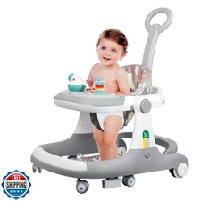 5 in 1 Baby Walker - Walkers for Babies 6-18 Months Adjustable Height, Baby W
