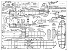 Coquette Vic Smeed plan 30" for .75-1.5cc plan only