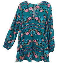 Show Me Your Mumu Women Medium Trapeze Swing Shift Mini Dress Chiffon Flowy