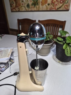 DrinkMaster Electric Drink Mixer Chrome Finish w/ Metal Mixing Cup, 1-Speed