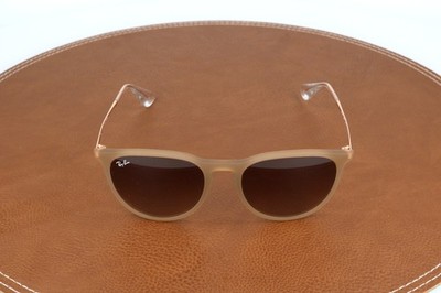 Ray-ban Erika Tan Round Scratched Lenses Sunglasses 54-18-145