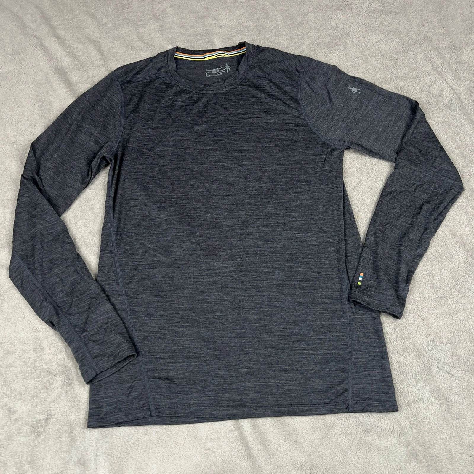 Smartwool Shirt Mens S Merino 150 Long Sleeve Base Layer Heather Charcoal