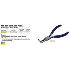 JH Williams PL-75C 6-3/4" Chain Nose Pliers – Diamond Serrated Jaws With Hardened Cutting Edges
