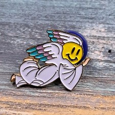 Walmart Employee Associate Pin - White Wings Angel Smiley Gown