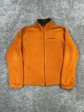 Columbia Jacket Mens Xl Orange Field Gear Full Zip Fleece *