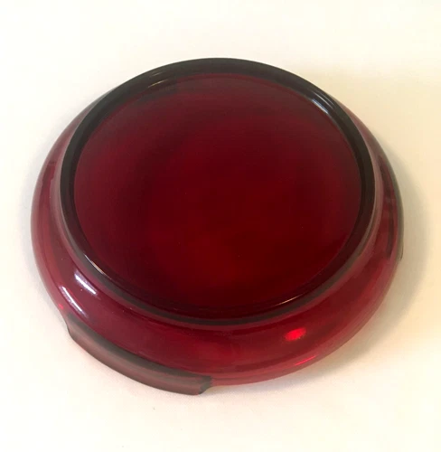 VINTAGE ROYAL RUBY RED BASE FOR ANCHOR HOCKING PUNCH BOWL, PERFECT CONDITION