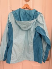 Columbia Omni-Tech Women's Hooded Full Zip Windbreaker Jacket Blue Short M