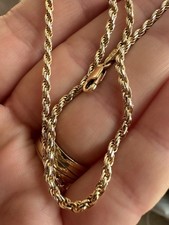 925 Sterling Silver And Gold Plated Rope Chain 16 Inch H Samuel 7.79g