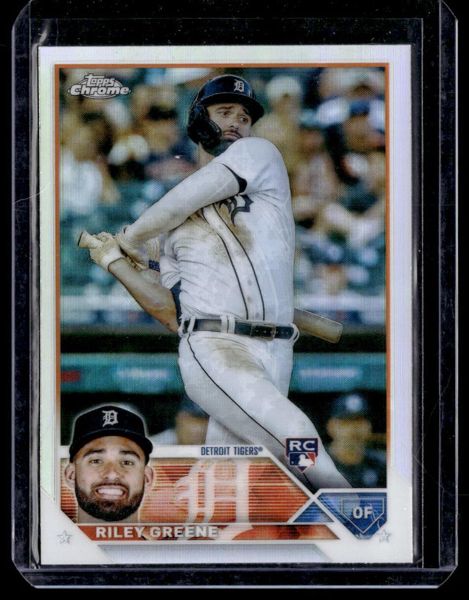 2023 Topps Chrome #182 Riley Greene Pink Refractors