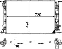 Mahle CR 1134 000P KüHler, MotorküHlung FüR Audi