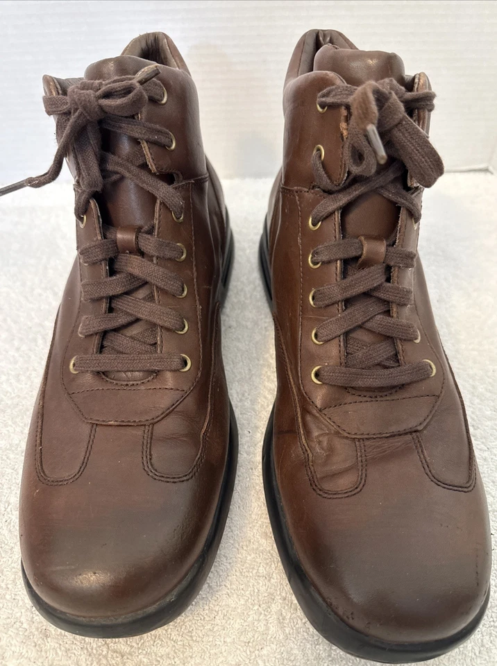 Cole-Haan Men’s Brown Leather Waterproof Lace Up Ankle Boots Size 11M - Image 2 of 4