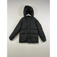 Winter Puffer Kids Size M 8 Black Hooded Quilted Heavyweight Jacket