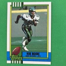 Rob Moore 1990 Topps Traded Rookie Card #31T NFL New York Jets. rookie card picture