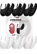Diagonal One Sneaker Crease Protectors   6 Pairs 3 Black, 3 White Size 5  12