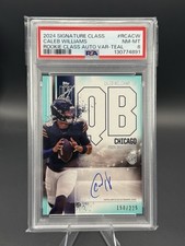 2024 SIGNATURE TOPPS CALEB WILLIAMS ROOKIE AUTO TEAL Chicago Bears PSA 8