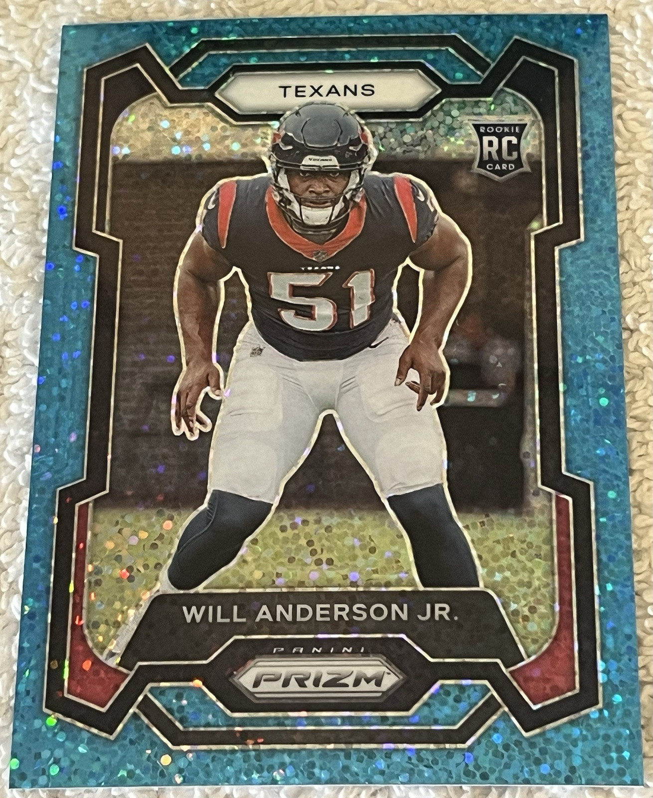 2023 Panini Prizm Will Anderson Jr Blue Sparkle Rookie /96 #342 Houston Texans