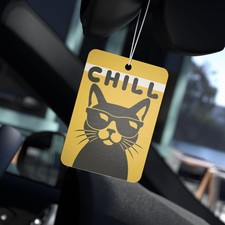 Chill Cat Car Air Freshener, Cute Vehicle Perfume, Cat Lover Gift, Home ...