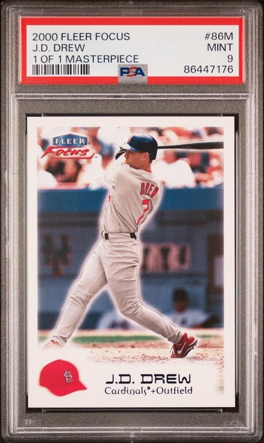 2000 FLEER FOCUS MASTERPIECE 1/1 #86M J.D. DREW 1/1 PSA 9