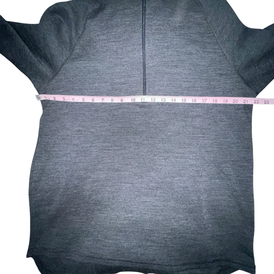 IBEX 1/2 Zip Sweater Mens XL 100% Merino Wool Heather Gray Pullover USA Made - Image 4 of 4