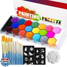 UNIFULL 22 Colors Professional Face Body Paint Kit, Face and Body Paint Kit f