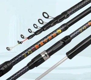 Telescopic Fishing Rod Spinning Pole Carbon Fiber Portable Fast Action Rod Light