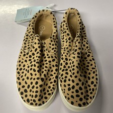 Cat Jack Shoes Toddler 1 Brown Leopard Print Slip On Hook Loop Casual Everyday