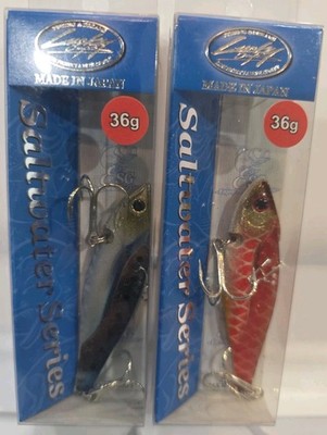 Lot of 2- Lucky Craft Saltwater 1-1/16oz Metal 3.25'' Trolling Casting Bass Spoon