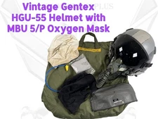 Gentex HGU55 Pilot Flight Helmet MBU 5/P Oxygen Mask Helmet Bag BFL