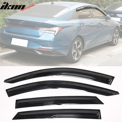 Fits 21-26 Hyundai Elantra N Sedan Mugen Style Tape-On 4PC Window Visors Acrylic