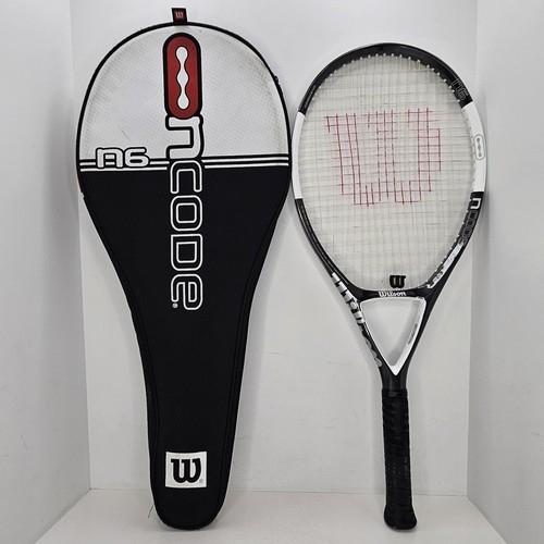Ncode Tennis Racket Wilson NCODE N6 Oversized Tennis Racquet Racket 4 3/8” HS3 Grip w ...