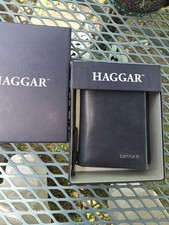 Men's HAGGAR GENUINE LEATHER WALLET/ NEW TRIFOLD $68.00