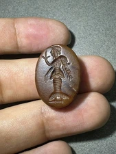 Ancient Near eastern Sassanian sassanid carnelian stone intaglio seal