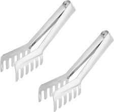 2 St&uuml;ck Nudelzange Edelstahl Set - Spaghetti-, Salat-, Servier- und Kochzange f&uuml;