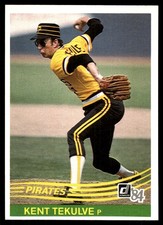 Kent Tekulve 1984 Donruss #410 Pirates MLB READ FREE SHIPPING AutographDen