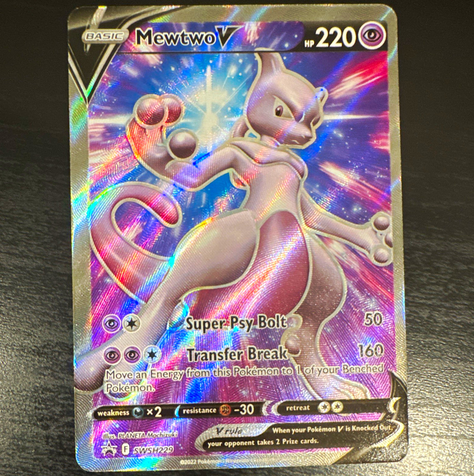 Mewtwo V Full Art Sword & Shield Promo SWSH229 NM EN 2022 Pokemon Go Mochizuki