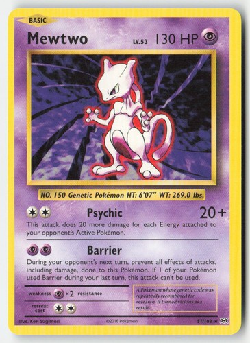 Pokemon - Mewtwo #51/108 Regular - Evolutions
