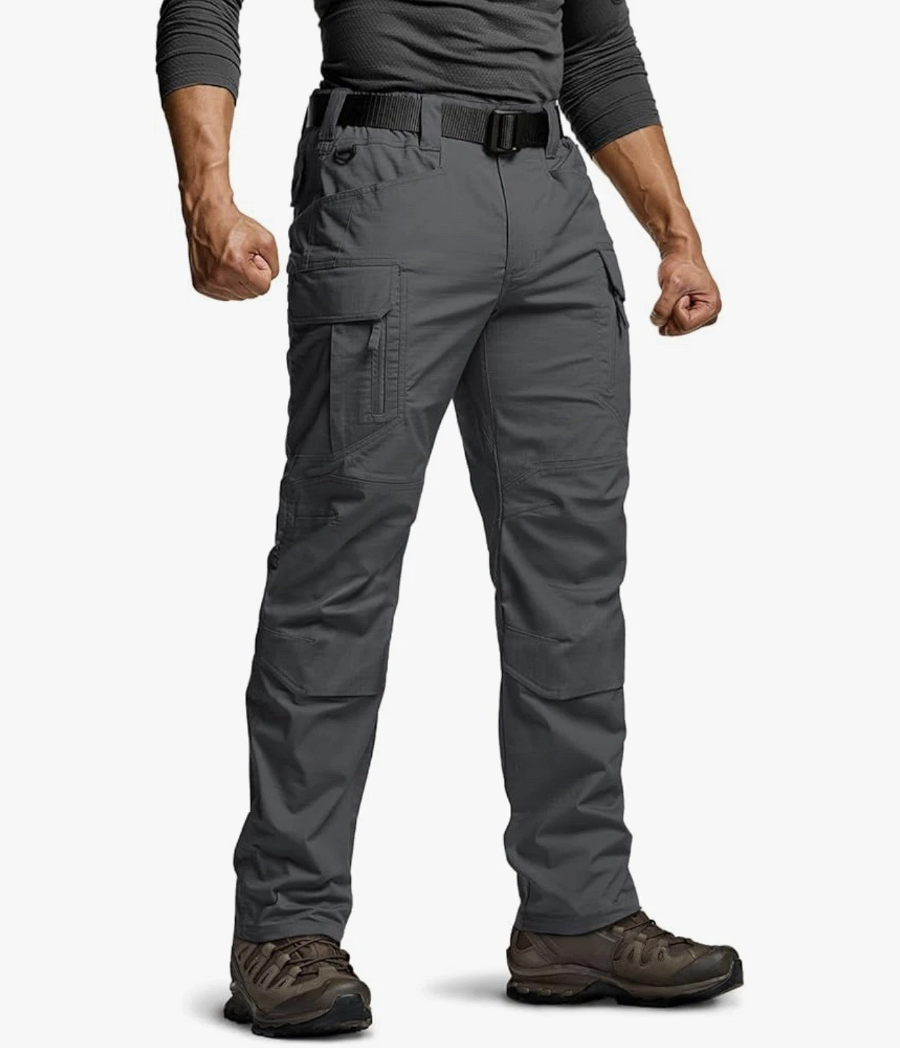 CQR Tactical Cargo Hiking Pants Men’s 30x30 Gray Utility Flex Pants Series