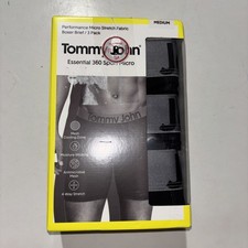 Tommy John Essential 360 Sport Micro Boxer Briefs Black 3-pack Medium NIB