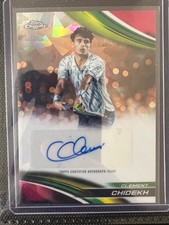 Marketplace image: 2025 Topps Chrome Tennis Clement Chidekh superfractor papa Auto Card 1/1