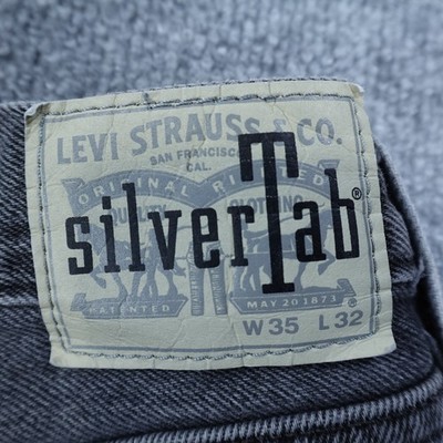 Levis SilverTab Loose Jeans Mens 35x32 Gray Baggy Fit Skater