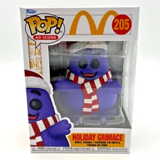 Funko POP! Ad Icons McDonald's HOLIDAY GRIMACE #205 with BOX PROTECTOR
