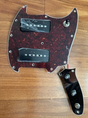 Genuine Fender Mustang Loaded Tortoise Pickguard P90 Pickups Pre-Wired Assembly
