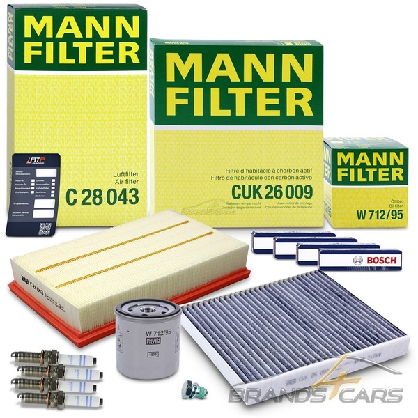 Mann Inspektionspaket FÜR Audi A3 Seat Leon Skoda Vw Golf 7 8 Tiguan 1.5 Tsi-image