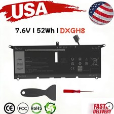 DXGH8 Battery For XPS 13 9370-D1605G XPS 13 9380 2019 Latitude 3301 0DXGH8 52Wh