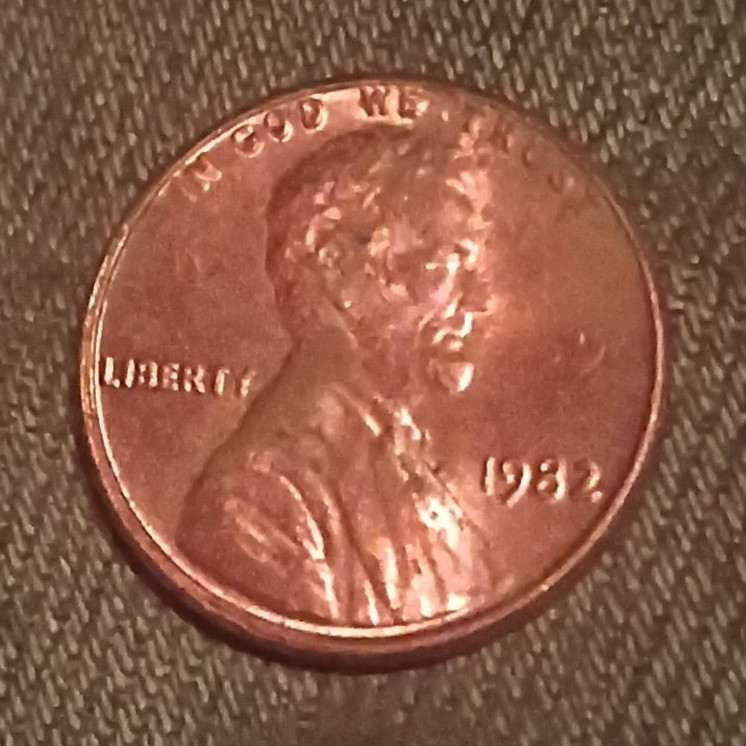 1982 lincoln memorial small cent no mint mark philadelphia business strike rd