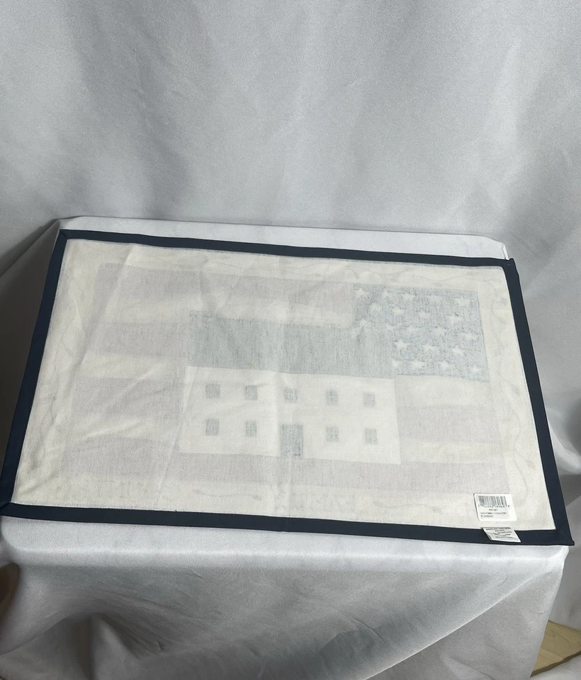 Park Designs God Family Country Cotton Placemat 13x19 Americana Folk Art - Image 2 of 4