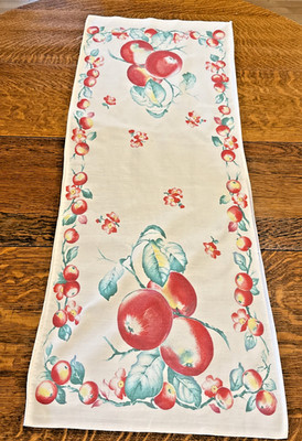  Vintage Table Runner Fruit Themed 37.5  Long 15  Across 