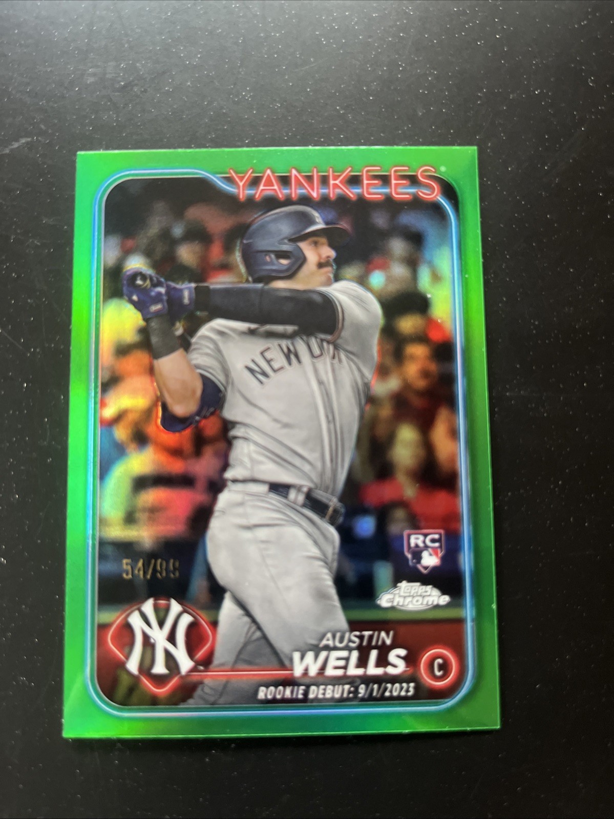 2024 Topps Chrome Update - Austin Wells #USC197 Green Refractor /99 (RC)