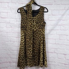 La Belle Fashions Inc Leopard Print Sleeveless Dress Women’s Size 7 USA Made