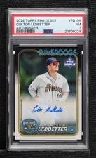 2024 Topps Pro Debut Auto Colton Ledbetter #PD-199 PSA 7 Auto 8d2